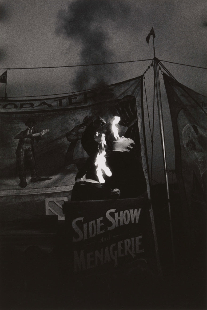 MONROWE - Fire Eater at a carnival, Palisades Park, N.J. 1957 © The Estate of Diane Arbus, LLC. All Rights Reserved