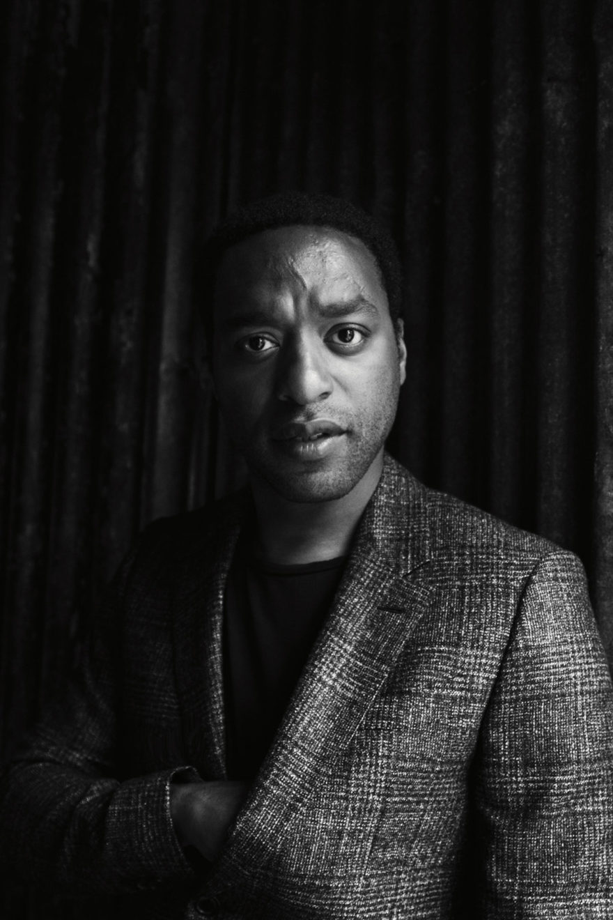 Chiwetel Ejiofor wearing Cerruti 1881 and BLK DNM for MONROWE Magazine. Black and white photography by Jessie Craig.