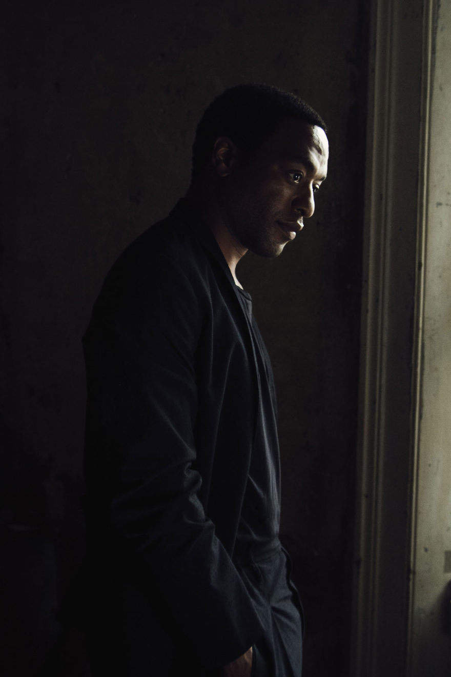 Chiwetel Ejiofor wearing Lemaire and BLK DNM for MONROWE Magazine. Black and white photography by Jessie Craig.
