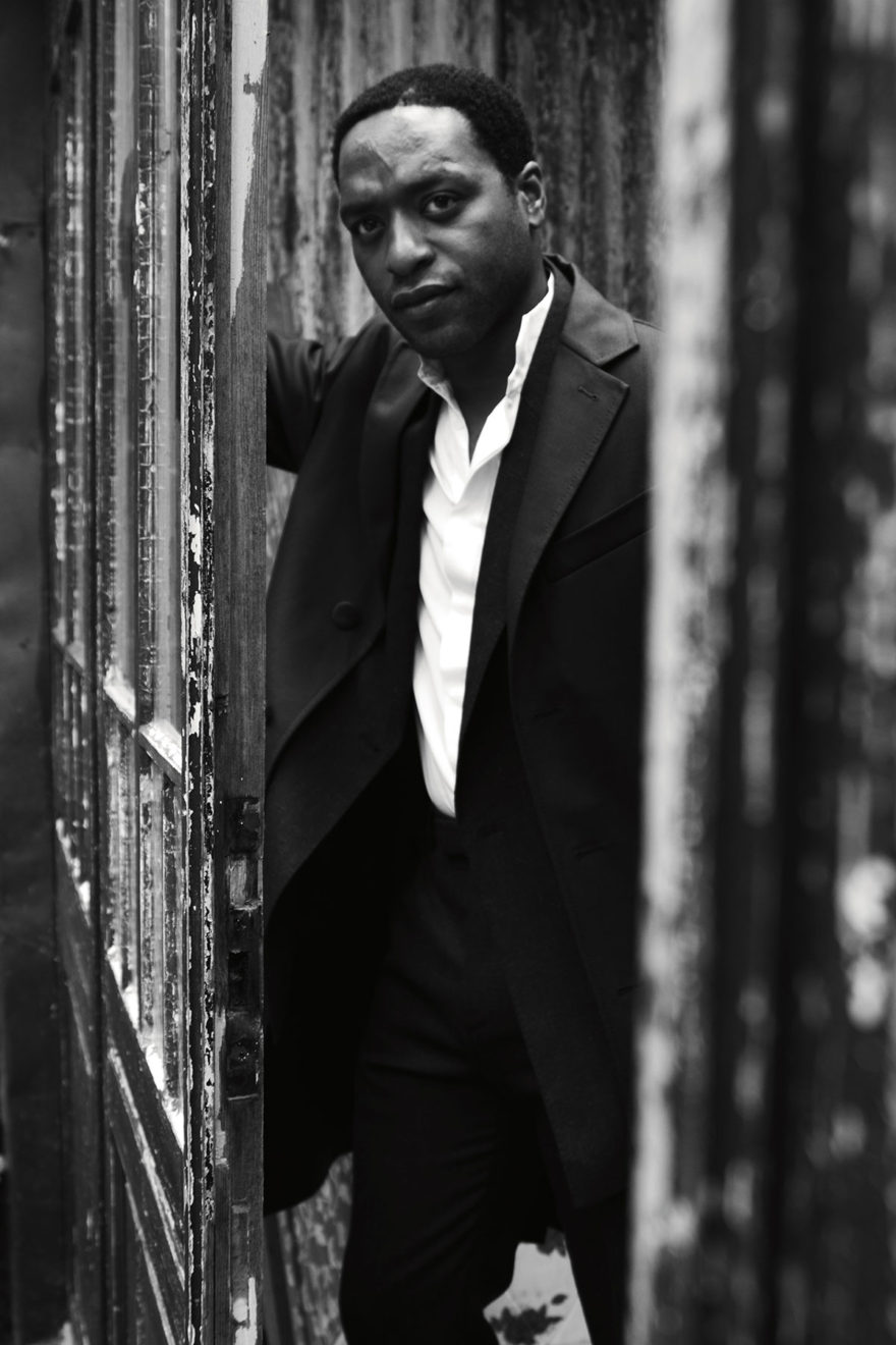 Chiwetel Ejiofor wearing Saint Laurent and Cerruti 1881for MONROWE Magazine. Black and white photography by Jessie Craig.