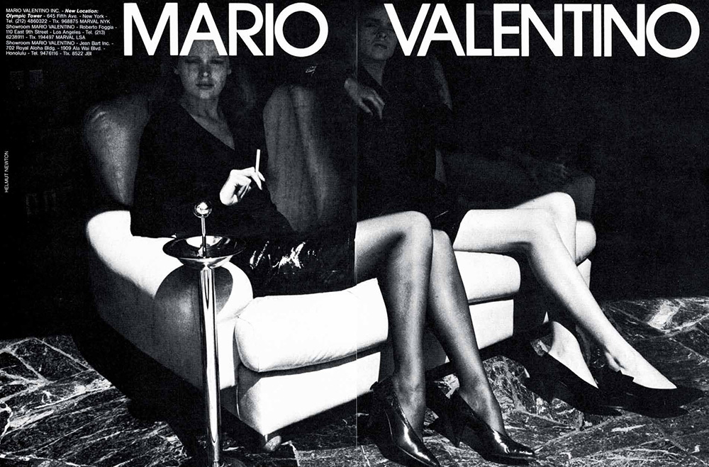 Helmut Newton for Mario Valentino Campaign, Ad-Age for MONROWE Magazine